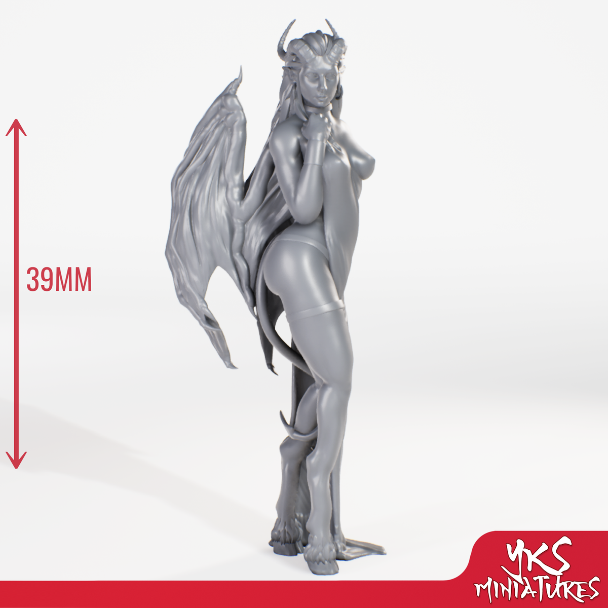 Succubus - 3D Printed Mini for Tabletop Gaming, Dungeons and Dragons, Pathfinder, Kings of War and other RPG's