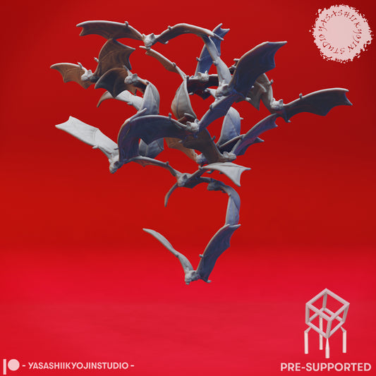 Swarm of Bats - Tabletop Miniature (Pre-Supported STL)