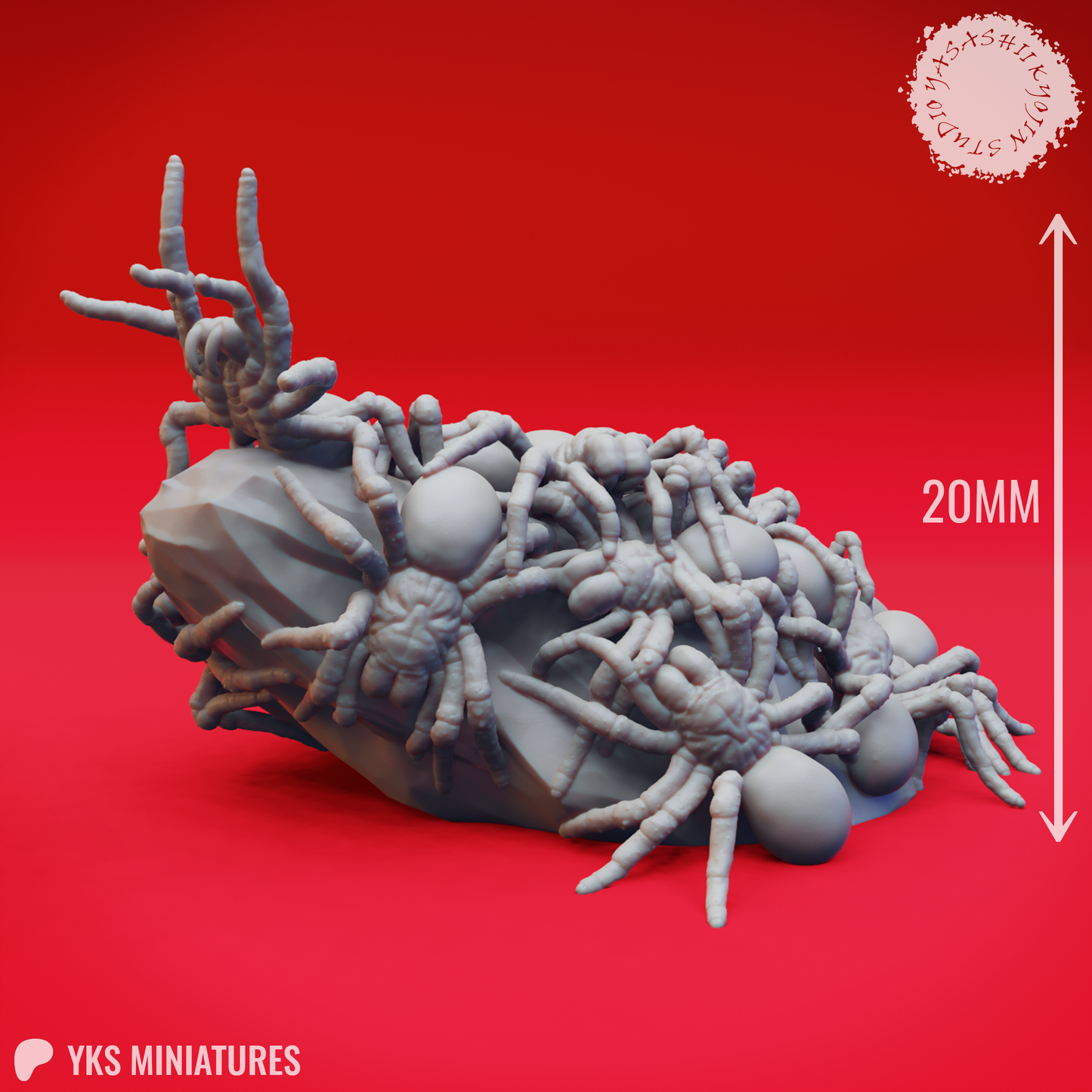Swarm of Spiders - 3D Printed Mini for Tabletop Gaming, Dungeons and Dragons, Pathfinder, Kings of War and other RPG's