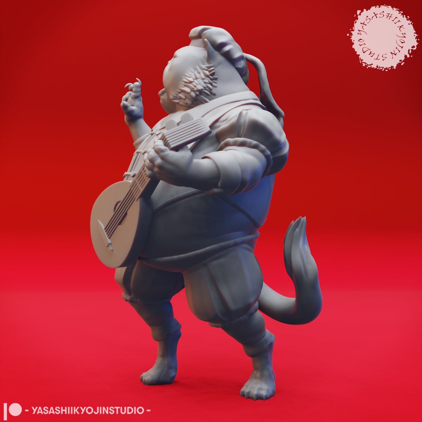 Tabaxi - Bard - Tabletop Miniature (Pre-Supported STL)