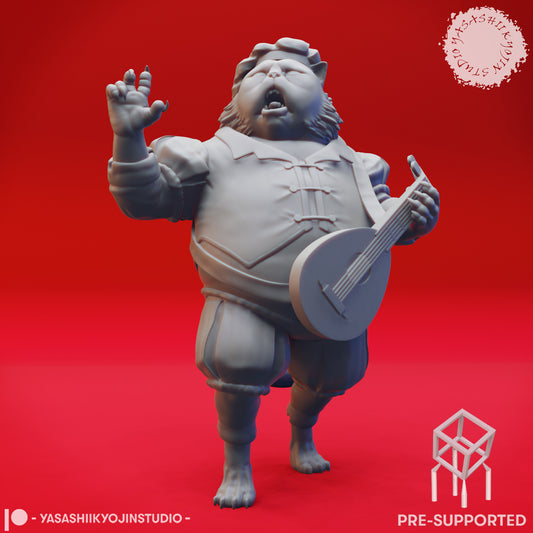 Tabaxi - Bard - Tabletop Miniature (Pre-Supported STL)