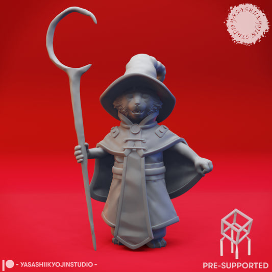 Tabaxi - Wizard - Tabletop Miniature (Pre-Supported STL)