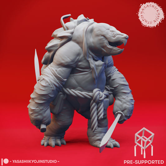 Tortle - Dual Sword - Tabletop Miniatures (Pre-Supported STL)