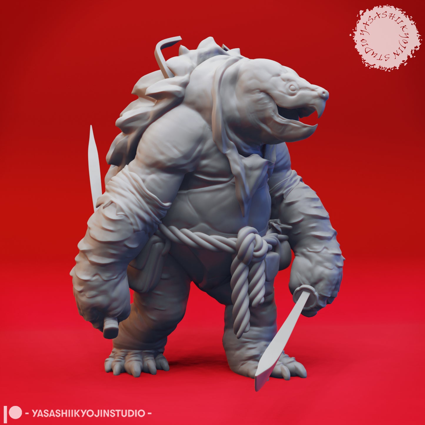 Tortle - Dual Sword - Tabletop Miniature STL