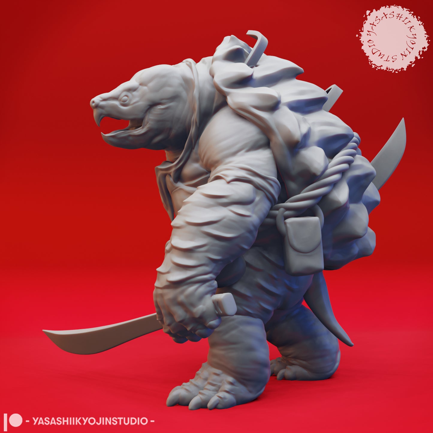 Tortle - Dual Sword - Tabletop Miniature STL