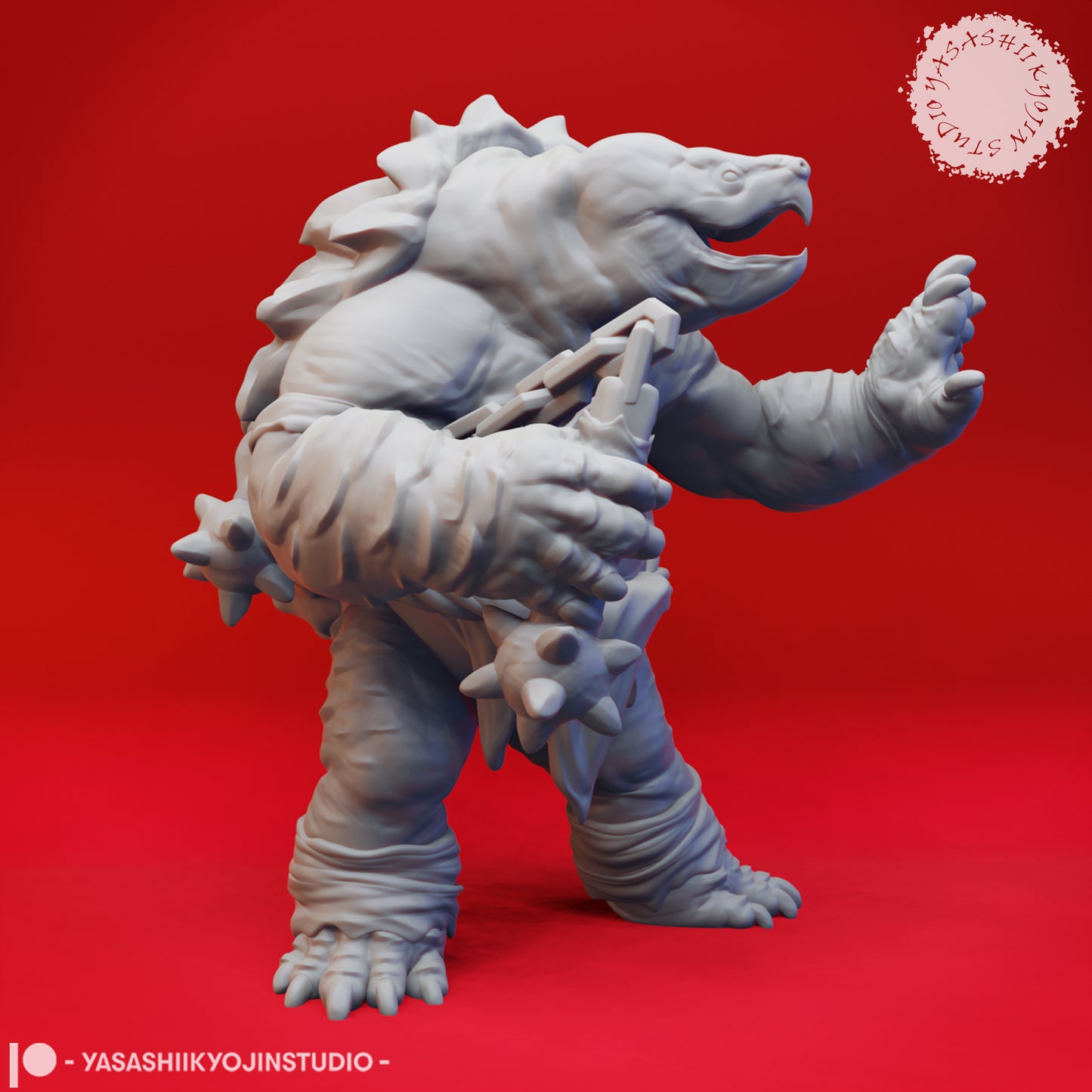 Tortle - Nunchucks - Tabletop Miniatures (Pre-Supported STL)