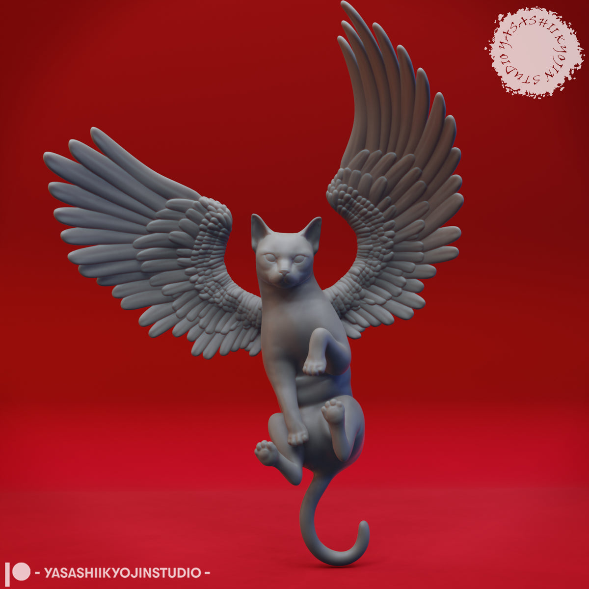 Floating Tressym - 3D Printed Mini for Tabletop Gaming, Dungeons and Dragons, Pathfinder, Kings of War and other RPG's