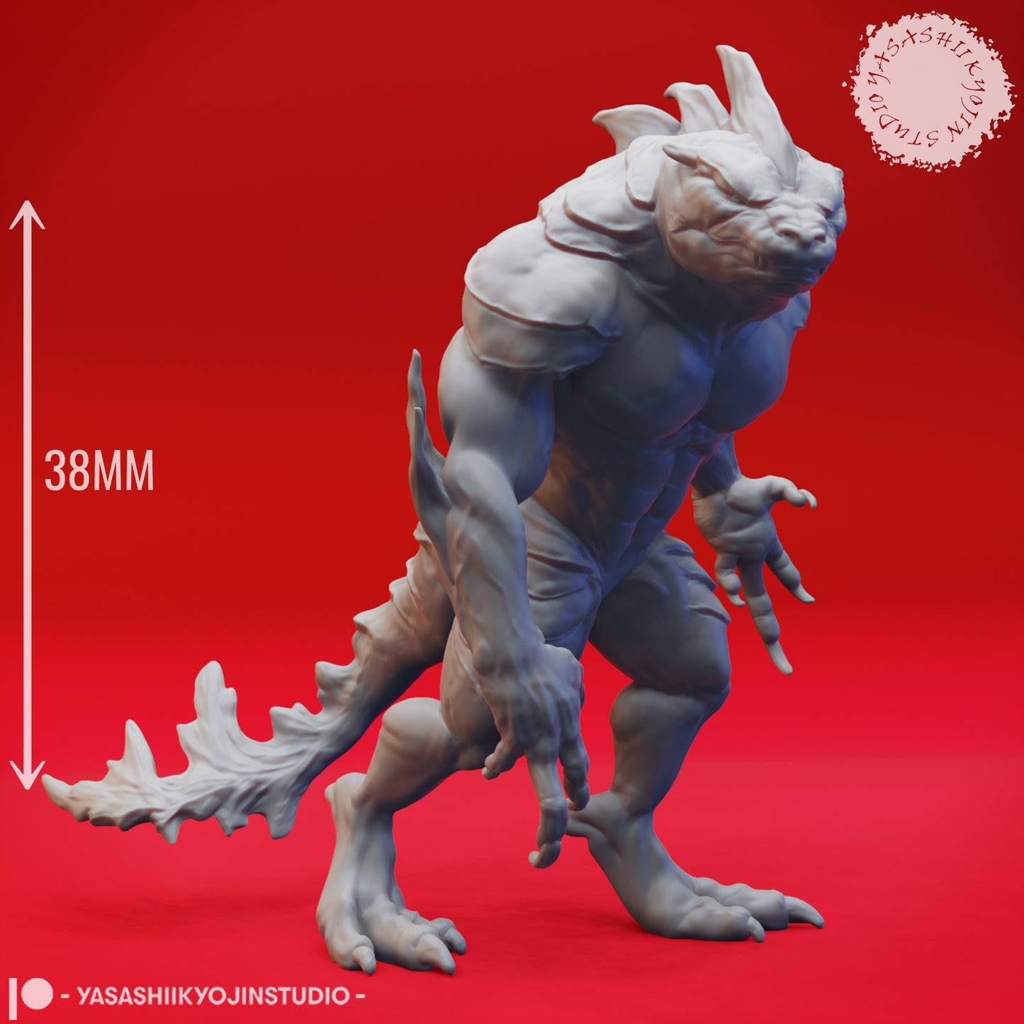 Troglodyte - Lurking  Tabletop Miniature (Pre-Supported STL)