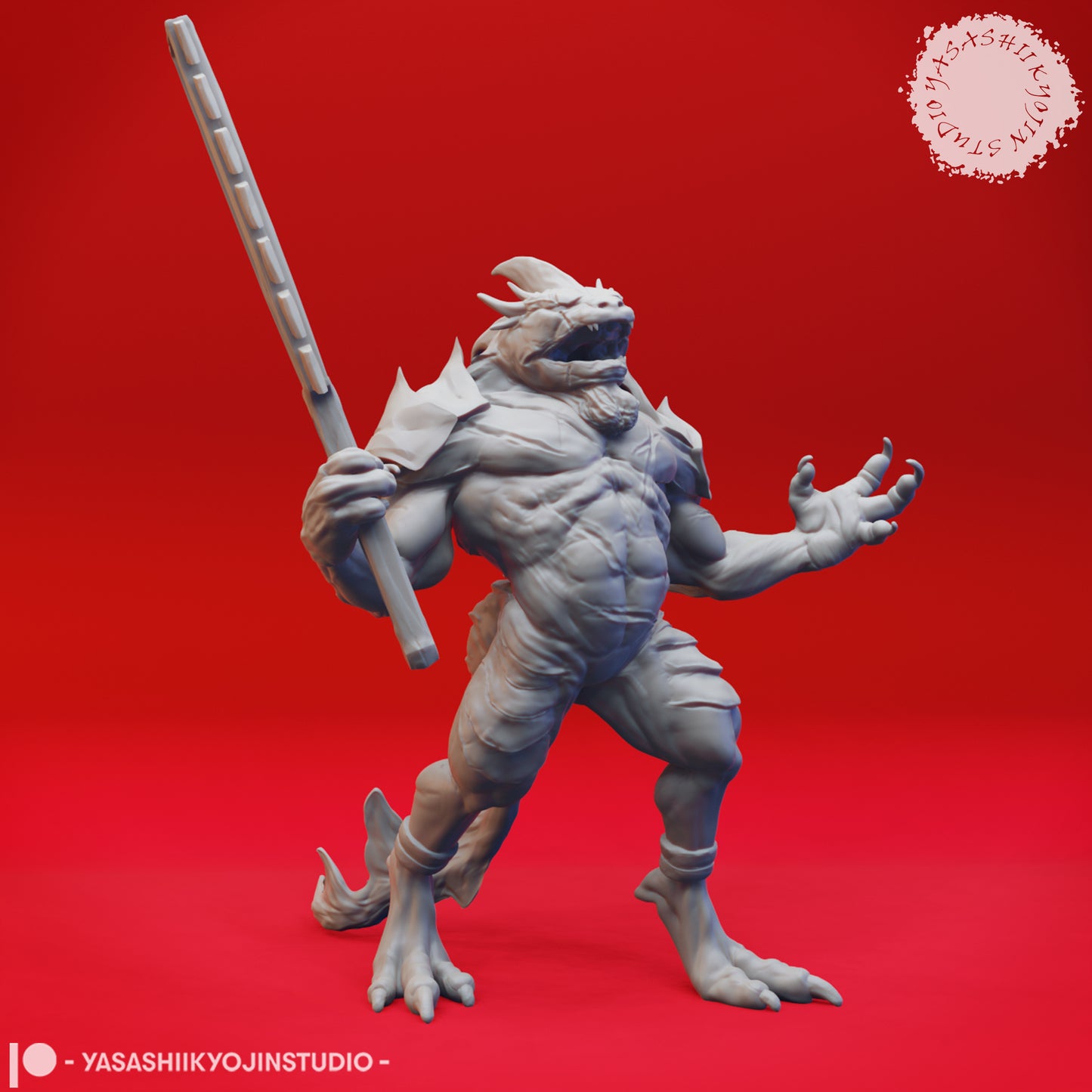 Troglodyte - Champion - Tabletop Miniature (Pre-Supported STL)