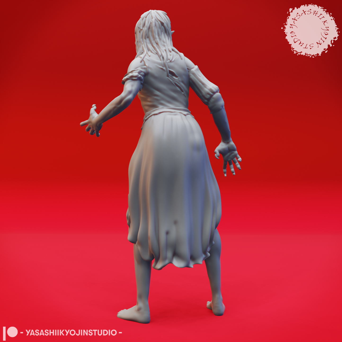 Vampire Spawn - Alert - Tabletop Miniatures (Pre-Supported STL)