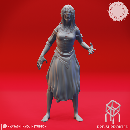 Vampire Spawn - Alert - Tabletop Miniatures (Pre-Supported STL)