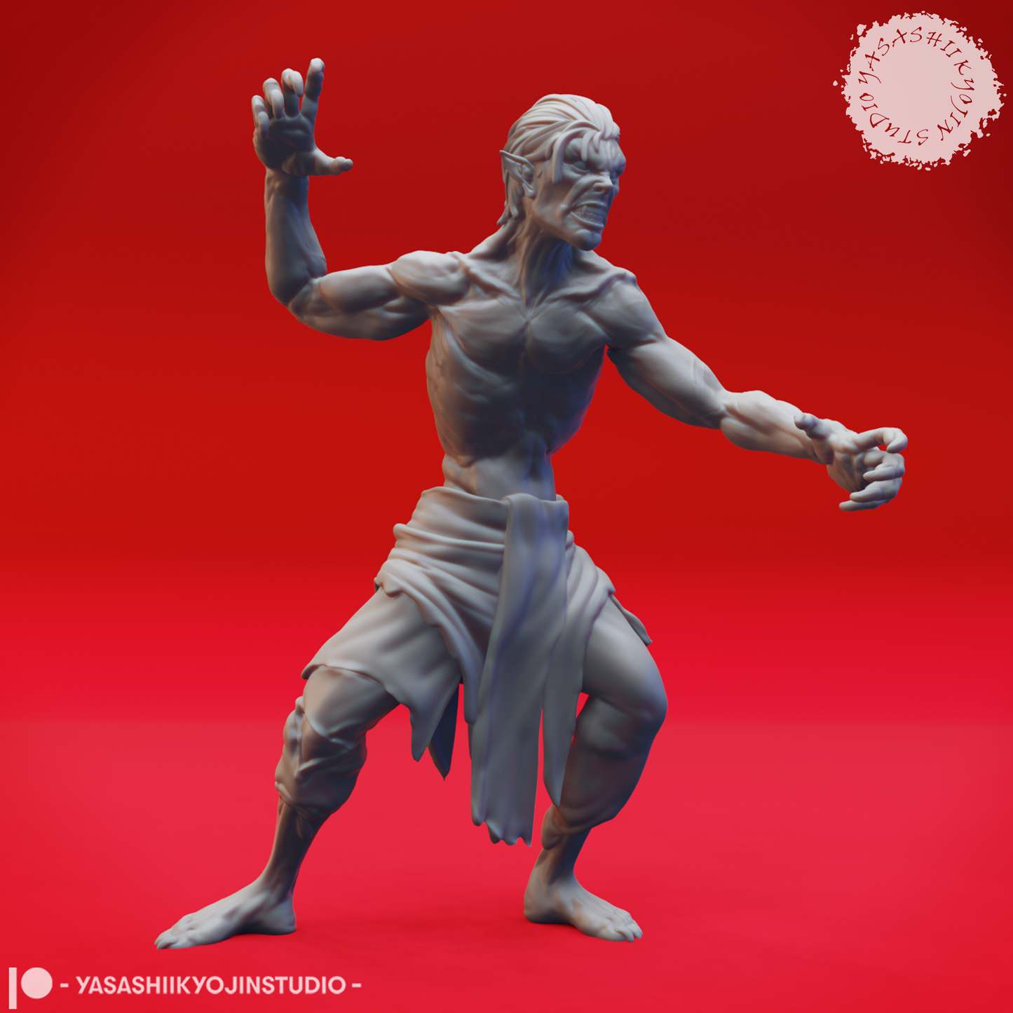 Vampire Spawn - Swiping - Tabletop Miniatures (Pre-Supported STL)