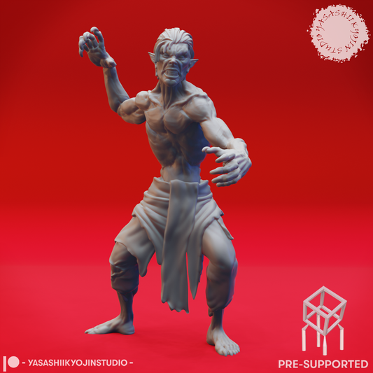 Vampire Spawn - Swiping - Tabletop Miniatures (Pre-Supported STL)
