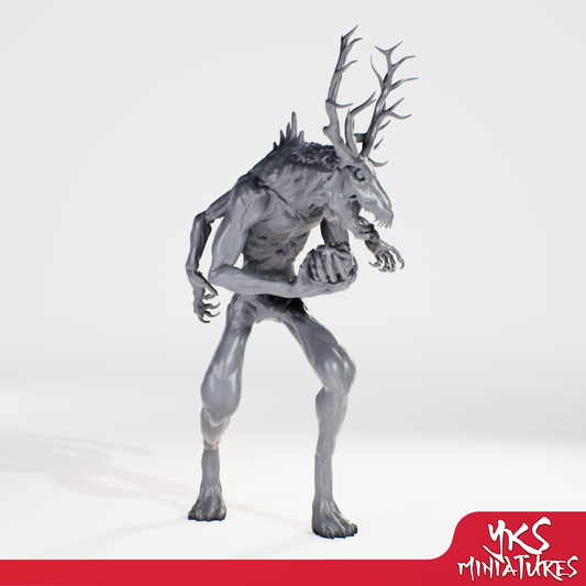 Wendigo - 3D Printed Mini for Tabletop Gaming, Dungeons and Dragons, Pathfinder, Kings of War and other RPG's