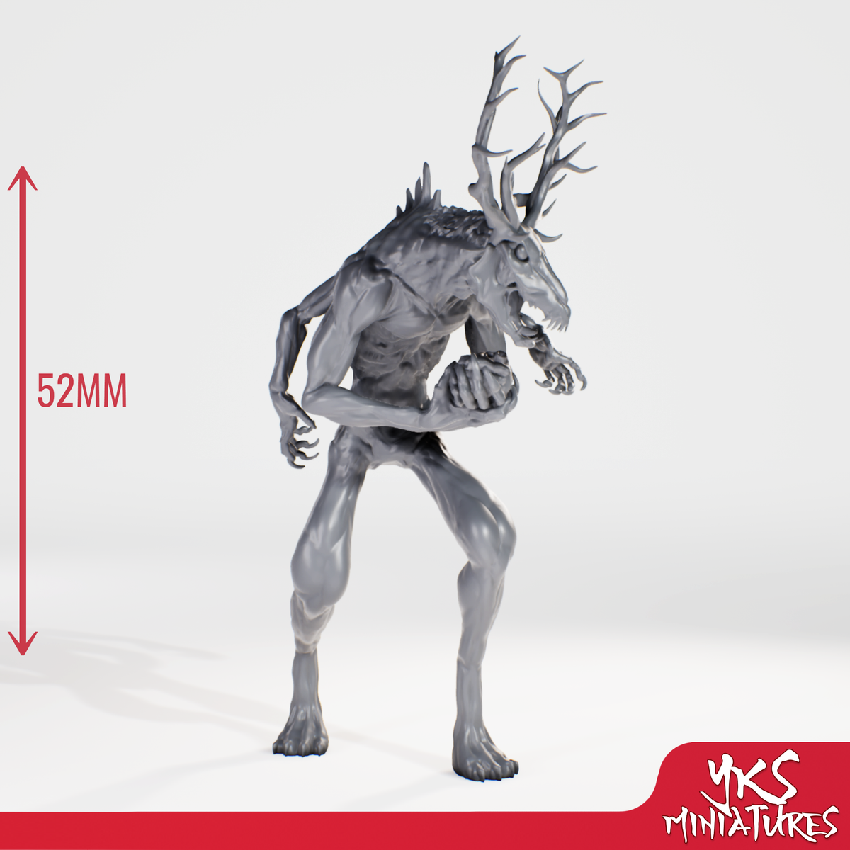 Wendigo - 3D Printed Mini for Tabletop Gaming, Dungeons and Dragons, Pathfinder, Kings of War and other RPG's