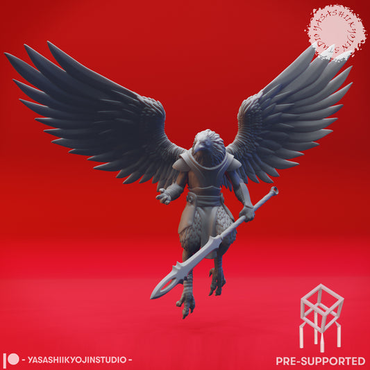 Wereraven - Spear - Tabletop Miniatures (Pre-Supported STL)