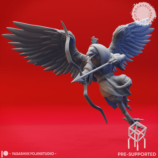 Wereraven - Archer - Tabletop Miniatures (Pre-Supported STL)