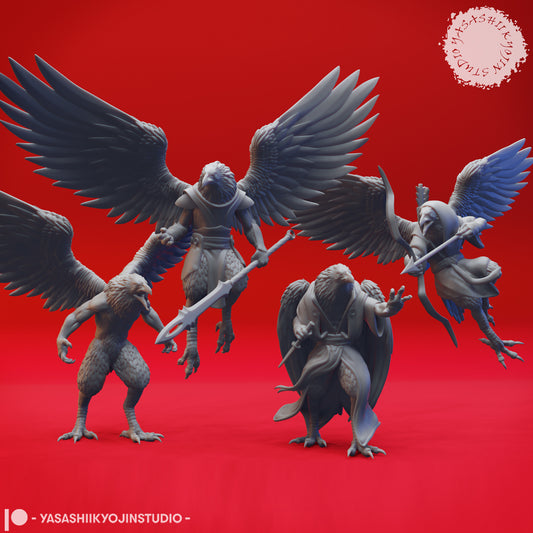 Kindness of Wereravens - Bundle - 3D Printed Minis for Tabletop Gaming, Dungeons and Dragons, Pathfinder, Kings of War and other RPG's