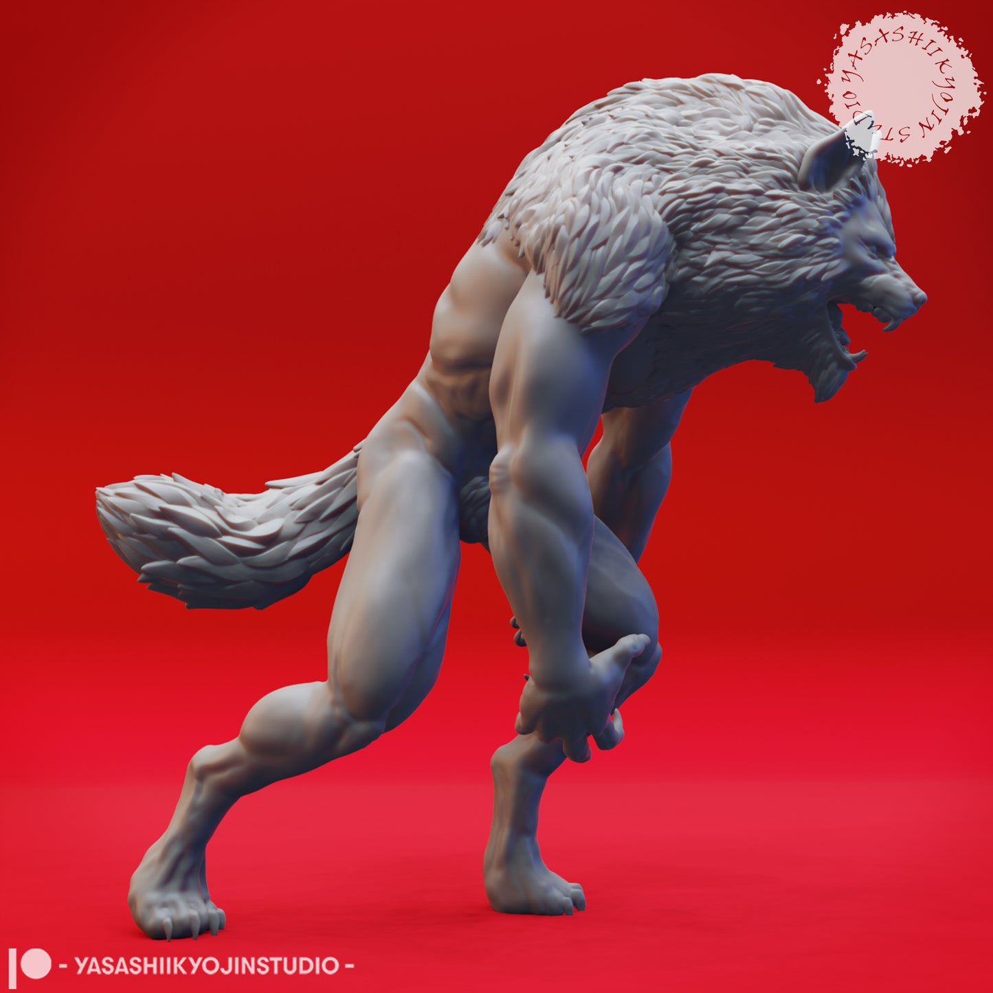 Werewolf - Upright - Tabletop Miniatures (Pre-Supported STL)