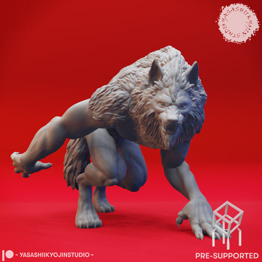 Werewolf - Stalking - Tabletop Miniatures (Pre-Supported STL)