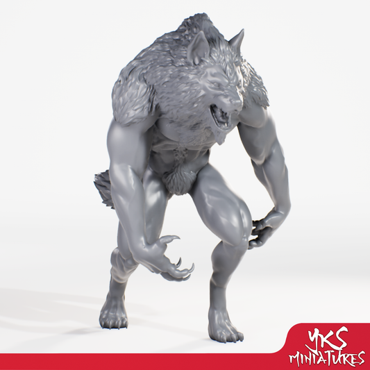 Werewolf - 3D Printed Mini for Tabletop Gaming, Dungeons and Dragons, Pathfinder, Kings of War and other RPG's