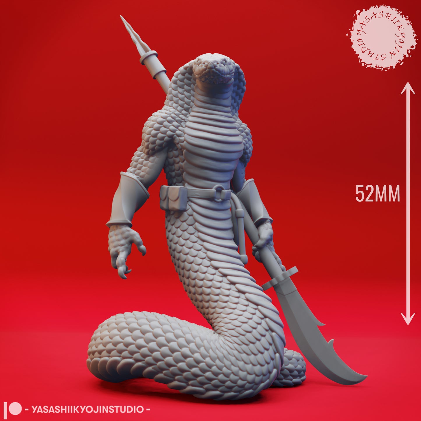 Yuan-Ti - Halberd - Tabletop Miniature (Pre-Supported)