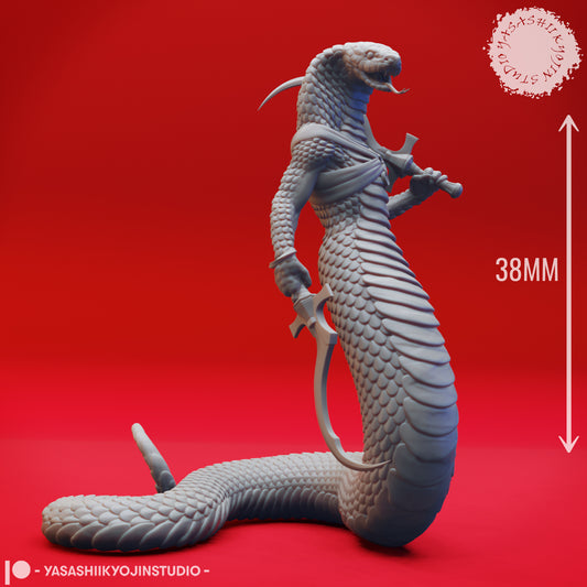 Yuan-Ti - Khopesh - 3D Printed Mini for Tabletop Gaming, Dungeons and Dragons, Pathfinder, Kings of War and other RPG's