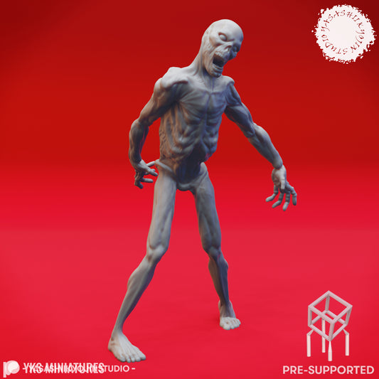 Zombie - Alert - Tabletop Miniature (Pre-Supported STL)