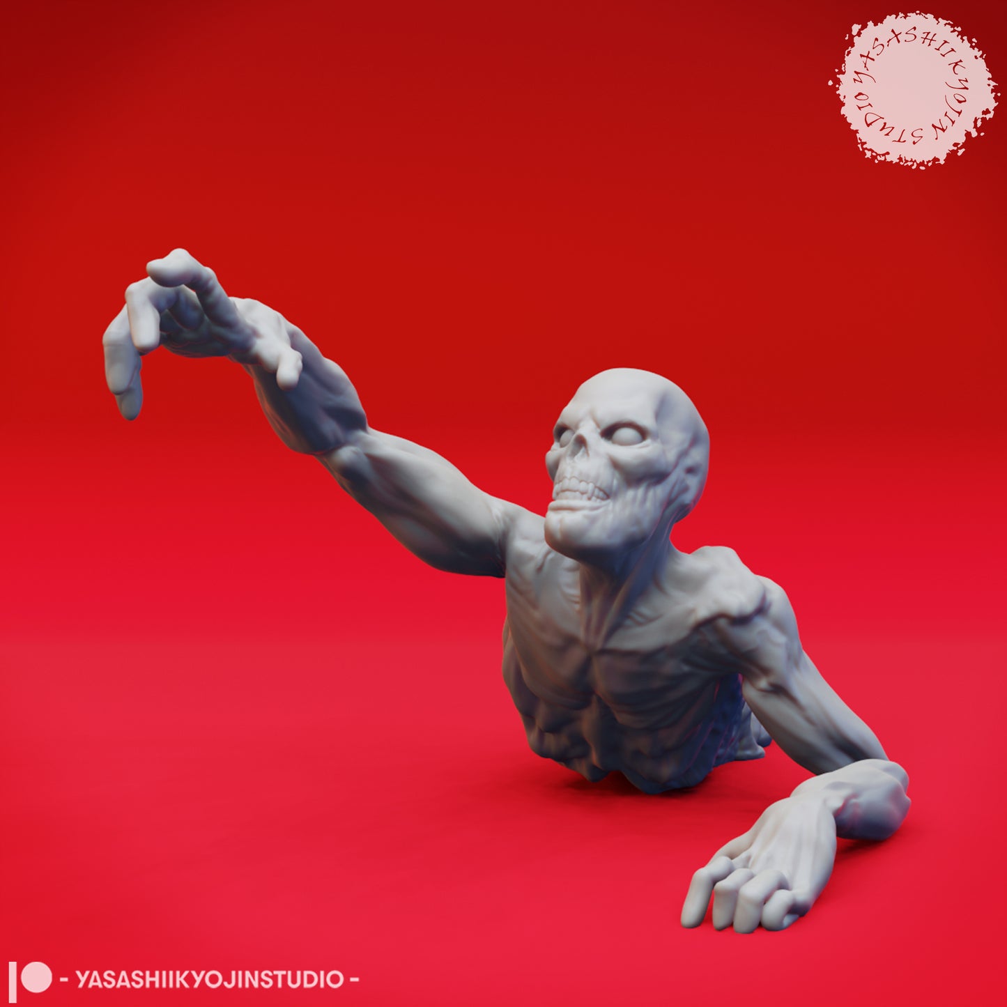 Zombie - Crawling - 3D Printed Mini for Tabletop Gaming, Dungeons and Dragons, Pathfinder, Kings of War and other RPG's