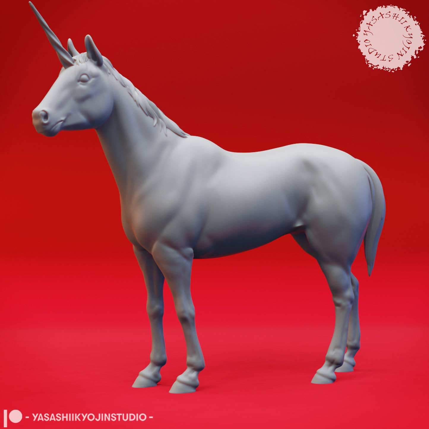 Horses and Unicorns - Tabletop Props (Pre-Supported STL)