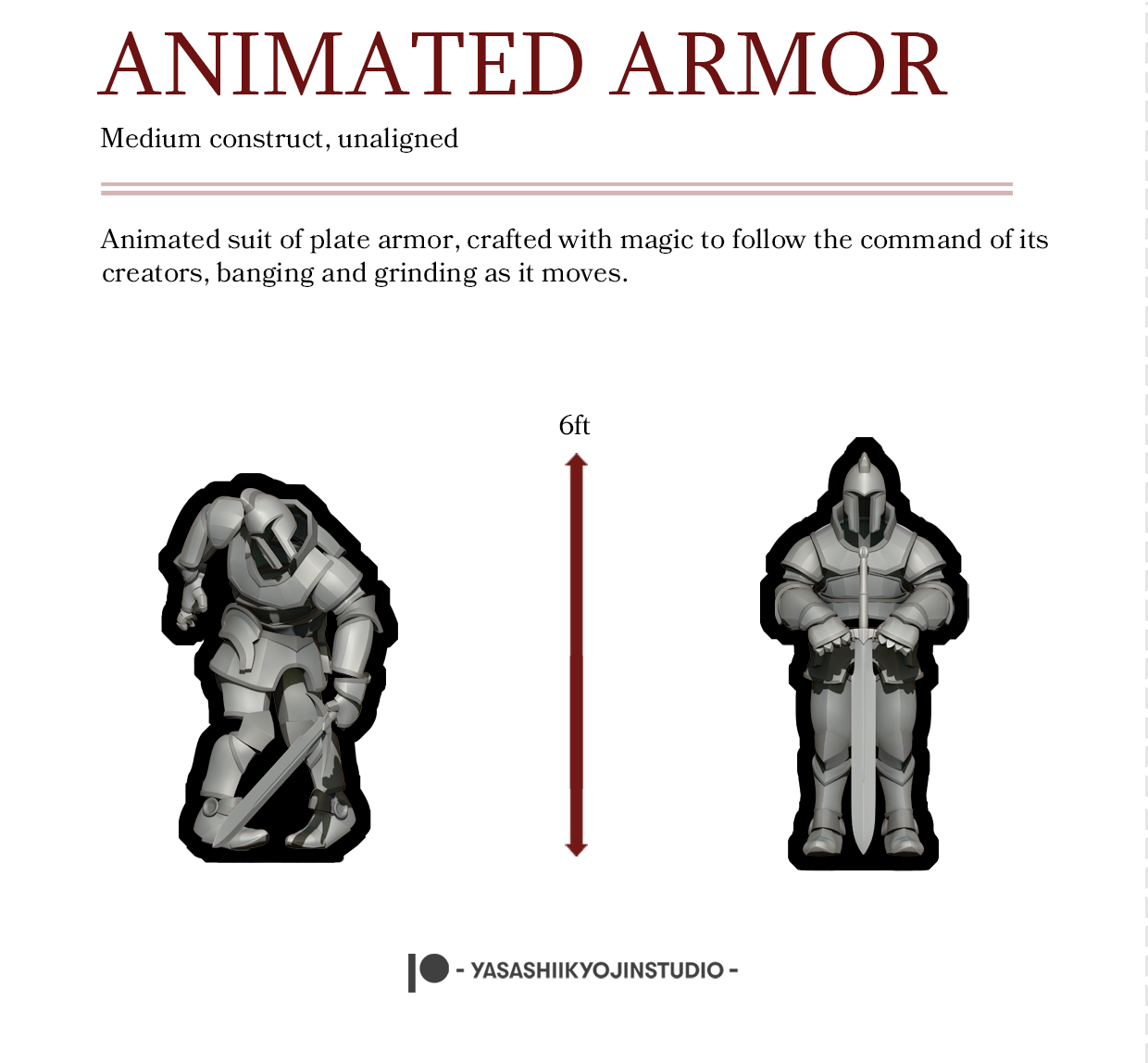 Animated Armor - Paper Mini Sample