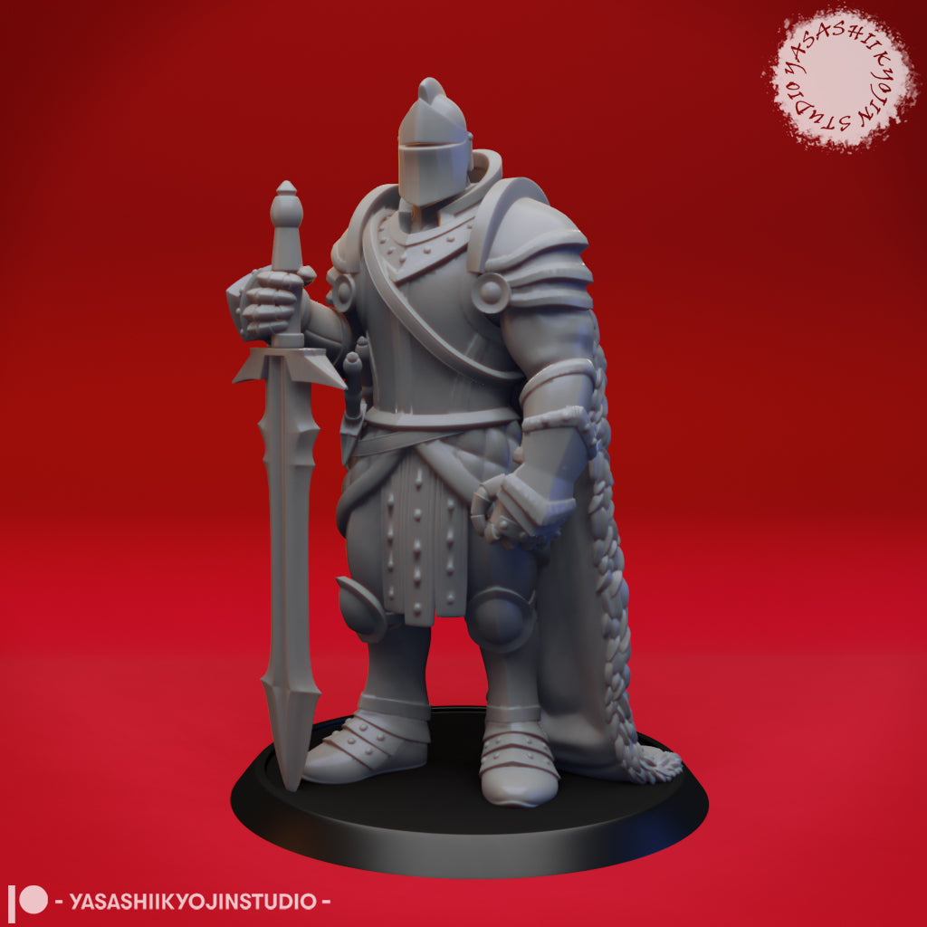 Armored Fighter - Tabletop Miniature STL