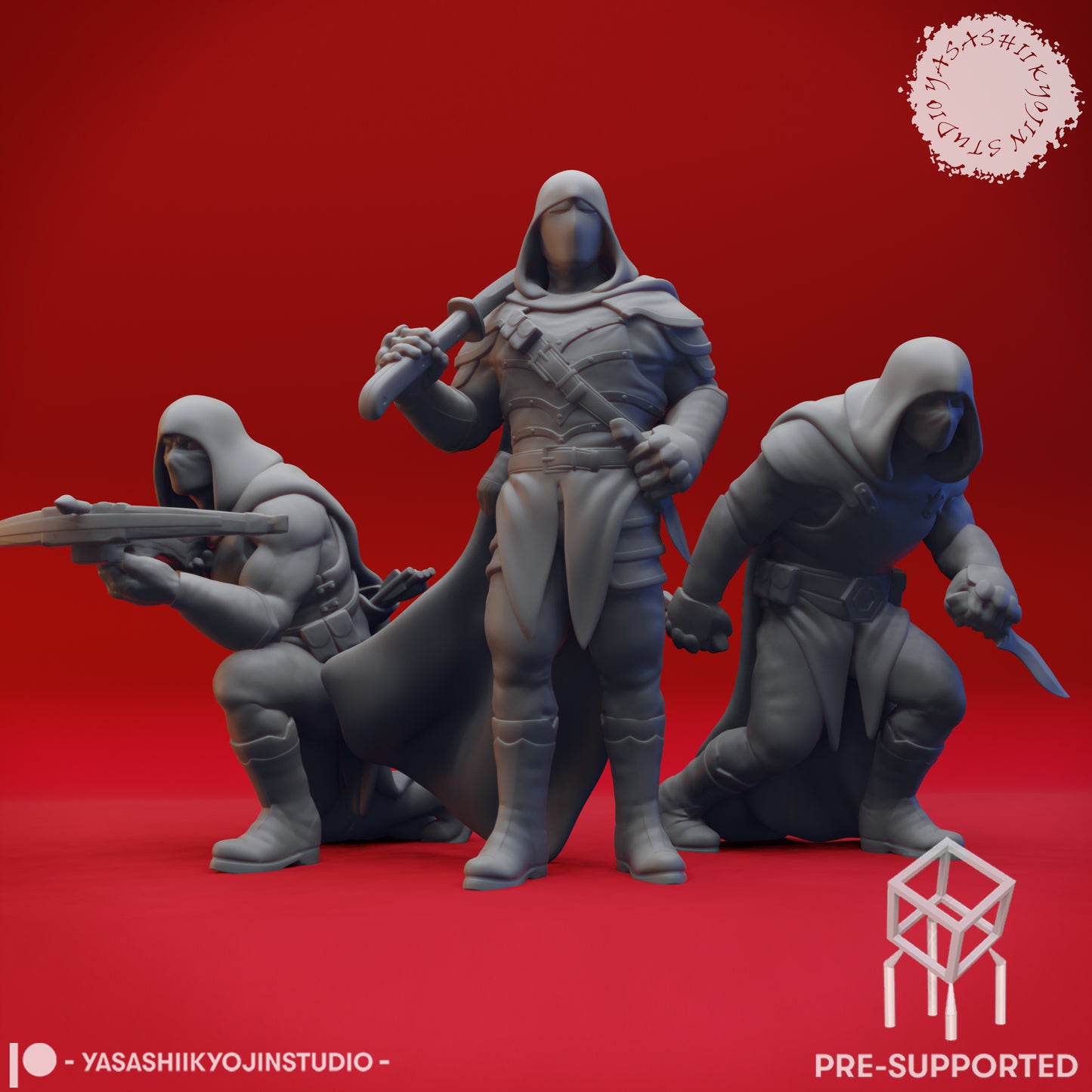 Bandit Mob - Tabletop Miniature (Pre-Supported STL)
