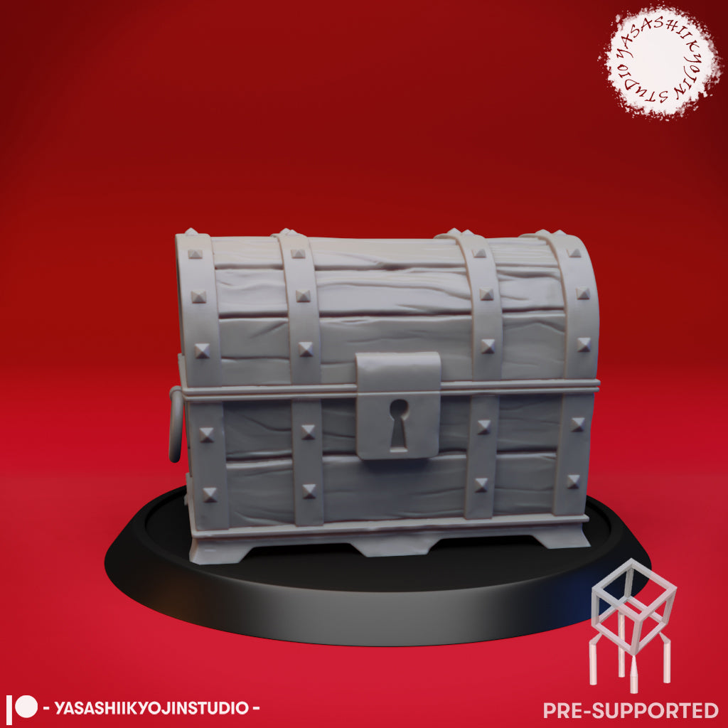 Treasure Chest - Tabletop Miniature (Pre-Supported STL)