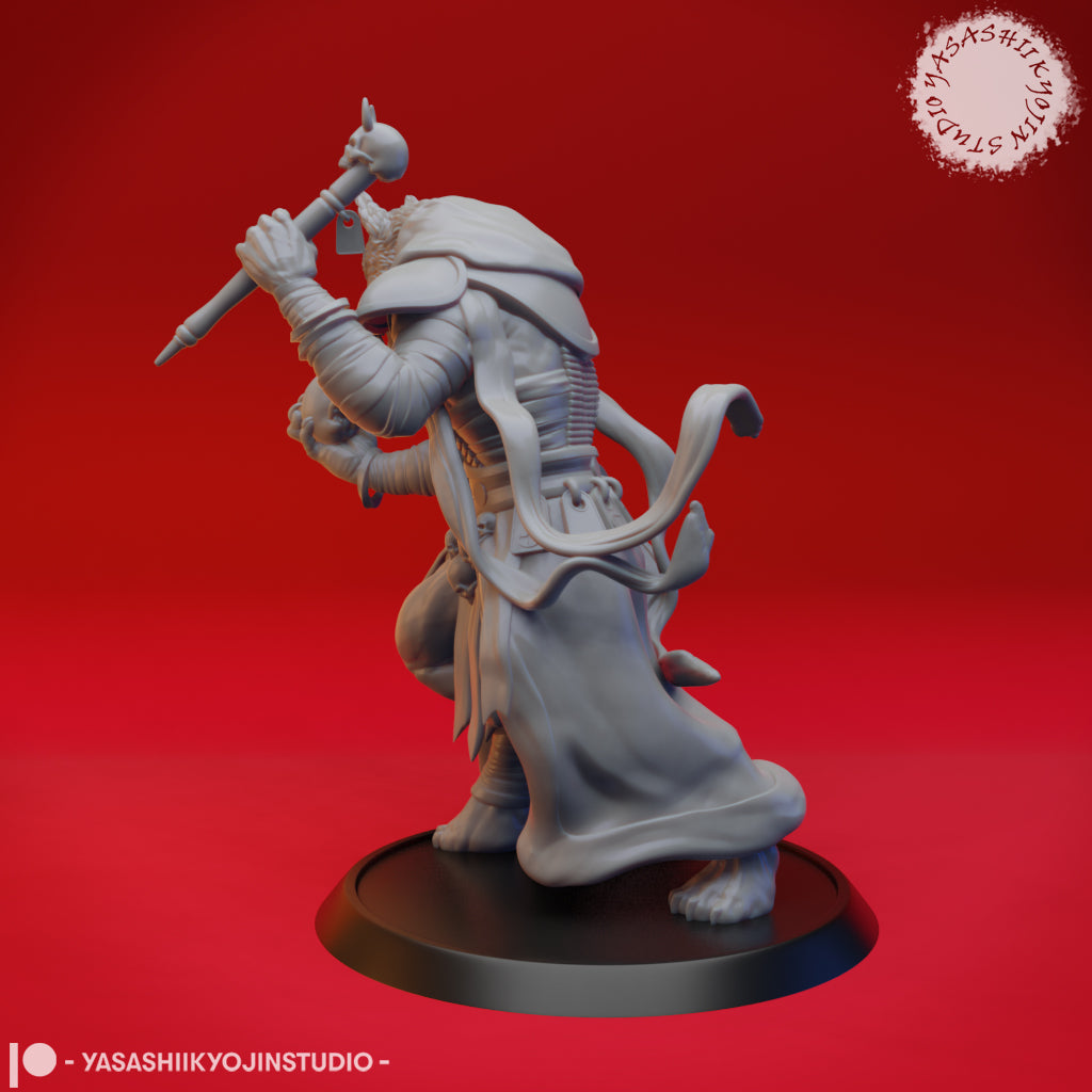 Coyote Necromancer - Tabletop Miniature STL