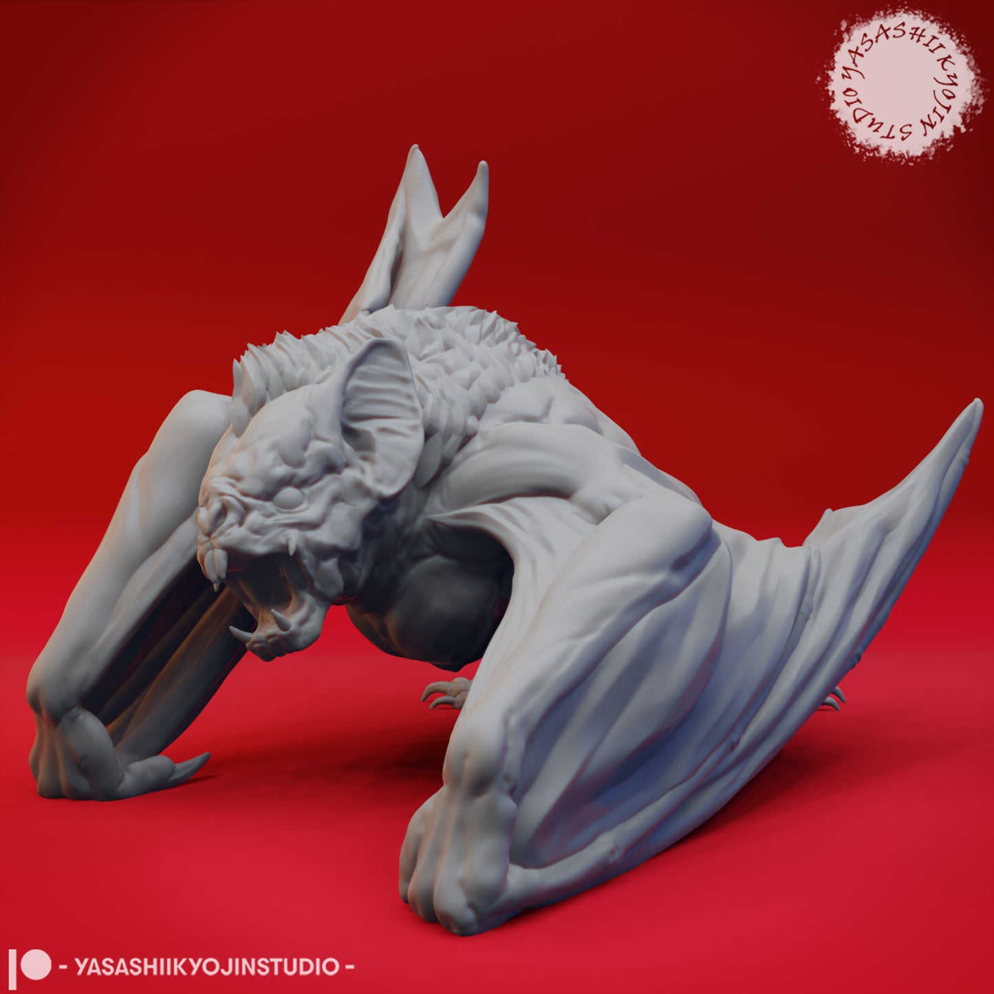 Dire Bat - Tabletop MIniature (Pre-Supported STL)