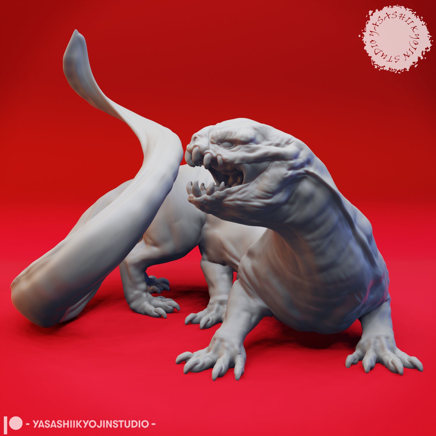 Frost Salamander - Tabletop Miniature (Pre-Supported STL)