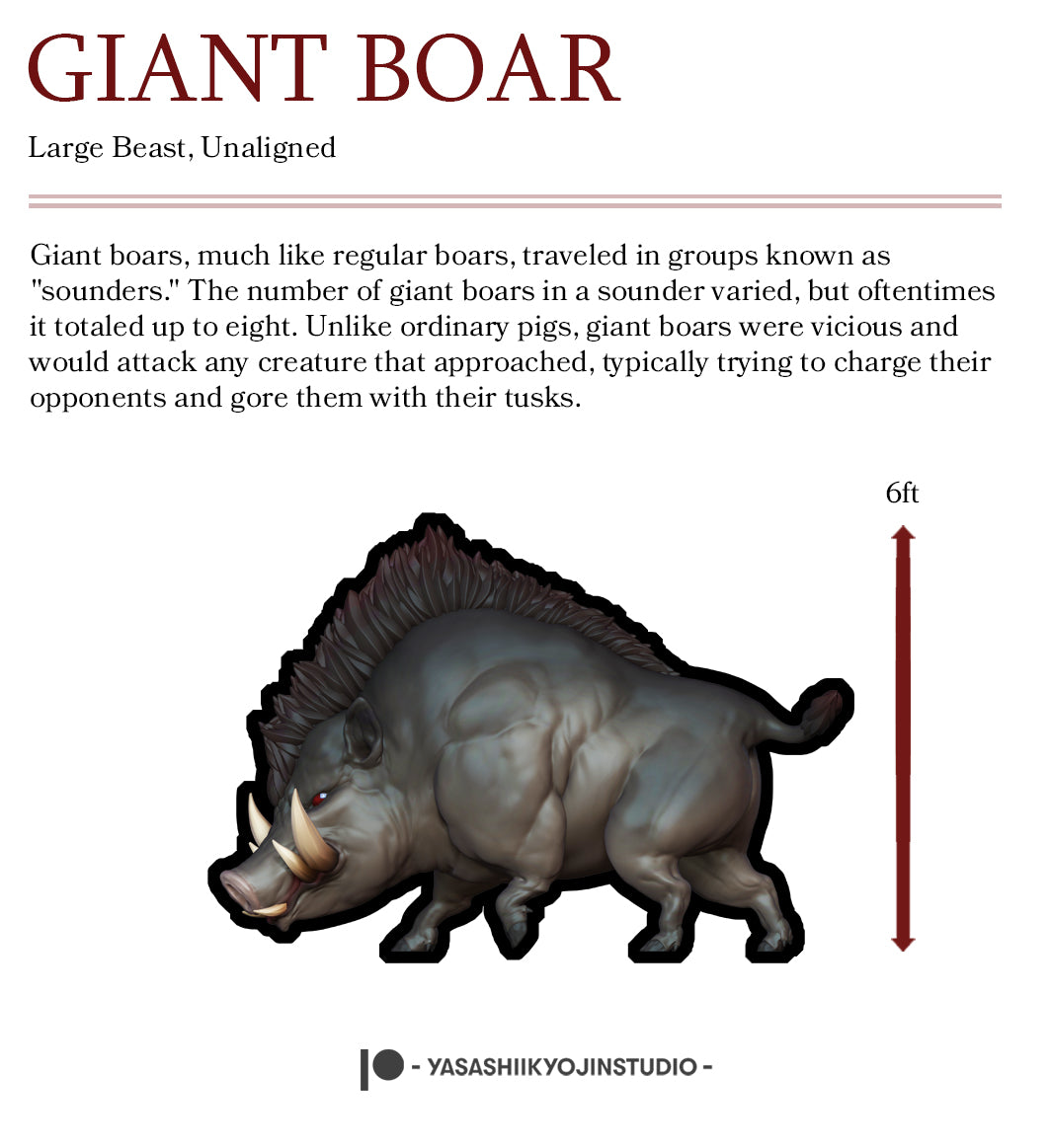 Giant Boar - Paper Mini Sample