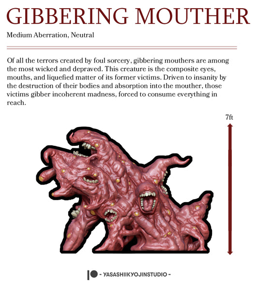 Gibbering Mouther - Paper Mini Sample