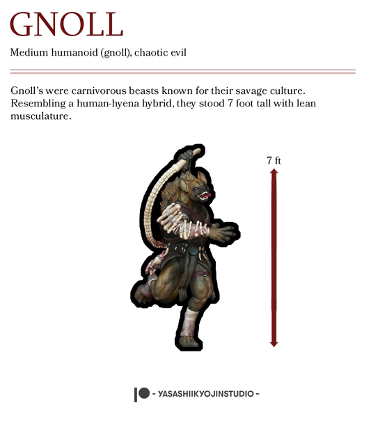 Gnoll - Paper Mini Sample