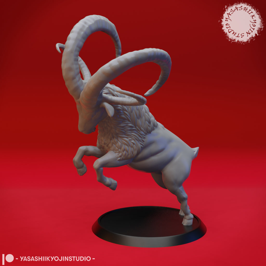 Giant Goat - Tabletop Miniature (Pre-Supported STL)