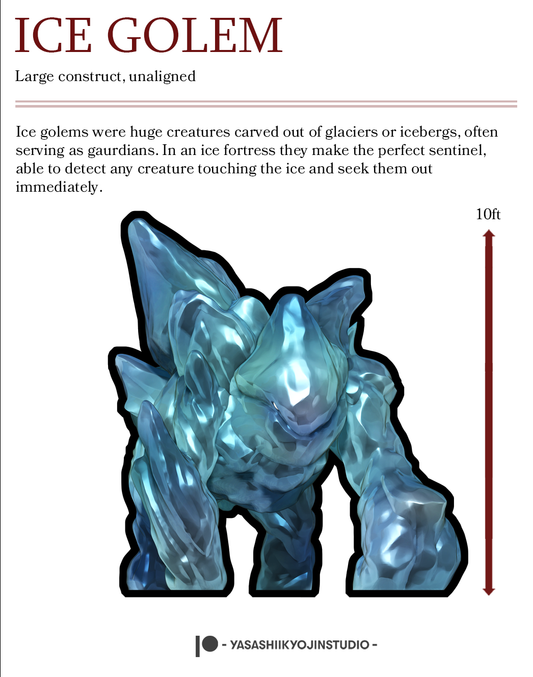 Ice Golem - Paper Mini Sample