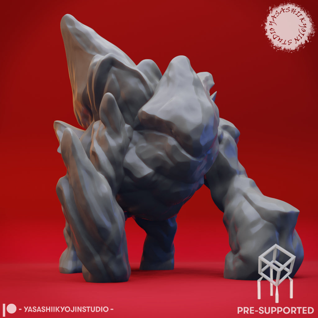 Ice Golem - Tabletop Miniature (Pre-Supported STL)