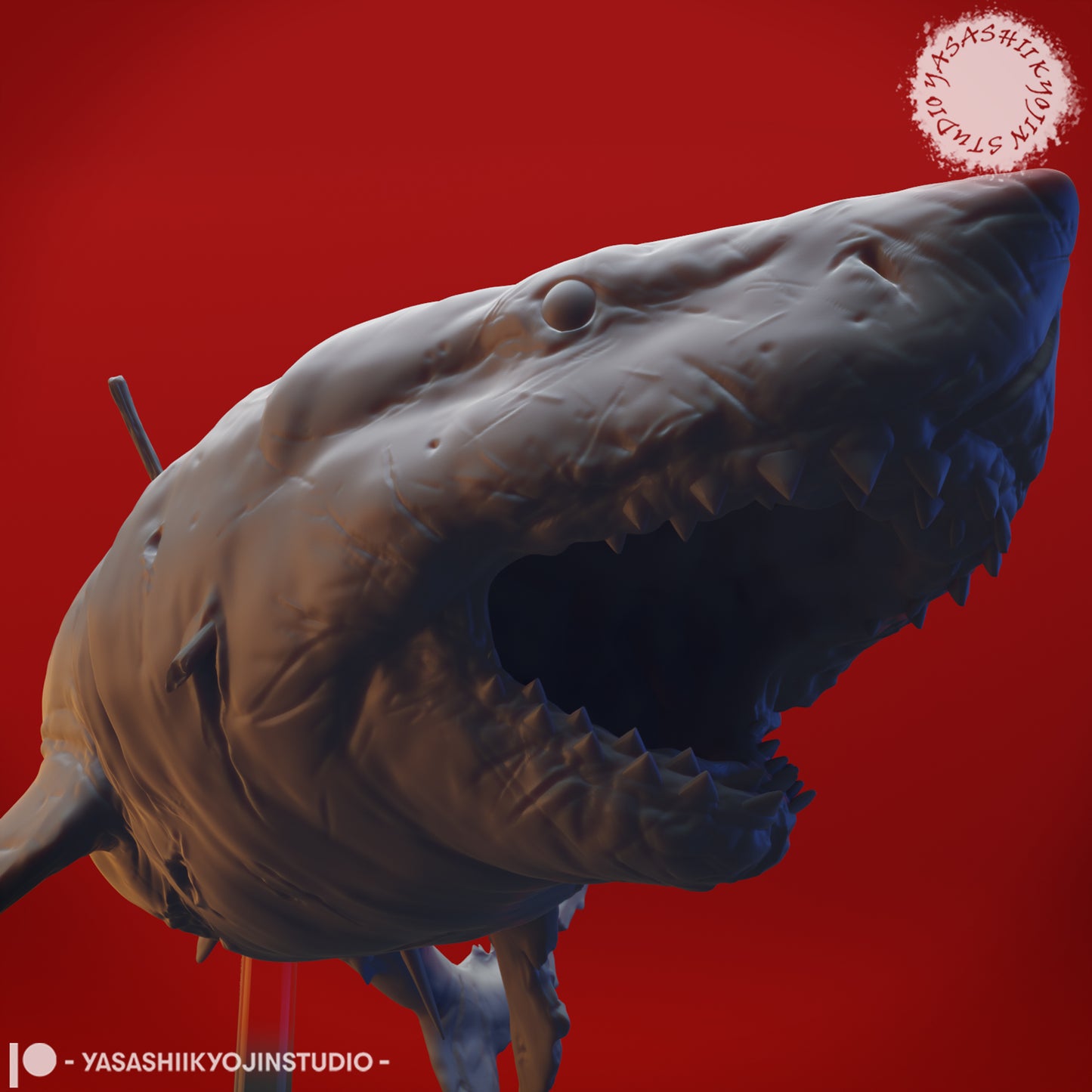 Great Wight Shark (Undead) - Tabletop Miniature (Pre-Supported STL)