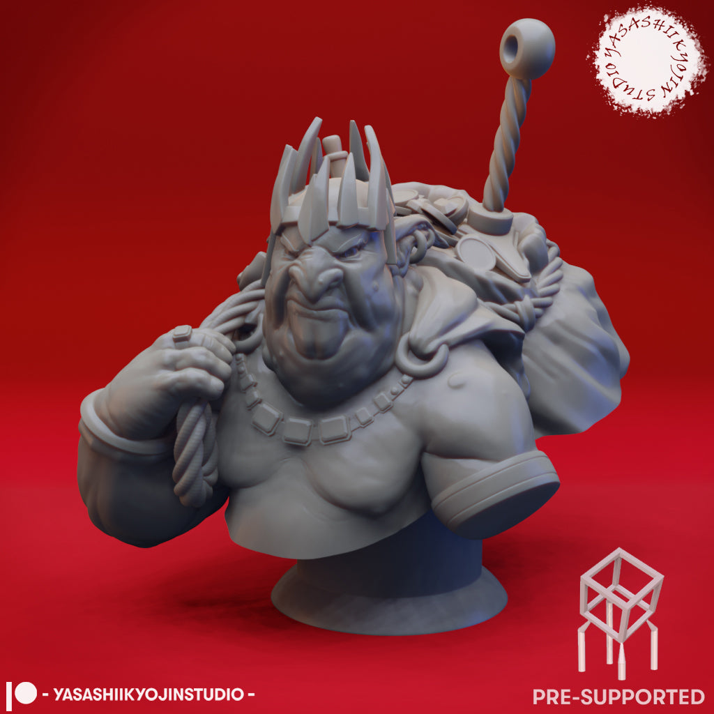 Grinkle the Goblin King - Bust (Pre-Supported STL)