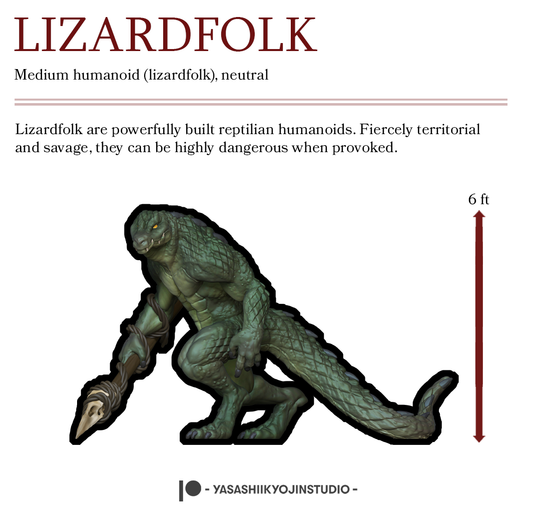 Lizardfolk - Paper Mini Sample