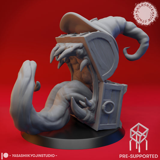 Mimic - Toothy Halloween Chest - Tabletop Miniature (Pre-Supported STL)