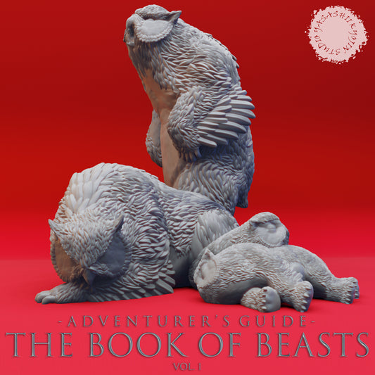 Owlbear Den - Book of Beasts - Tabletop Miniatures (Pre-Supported STL)