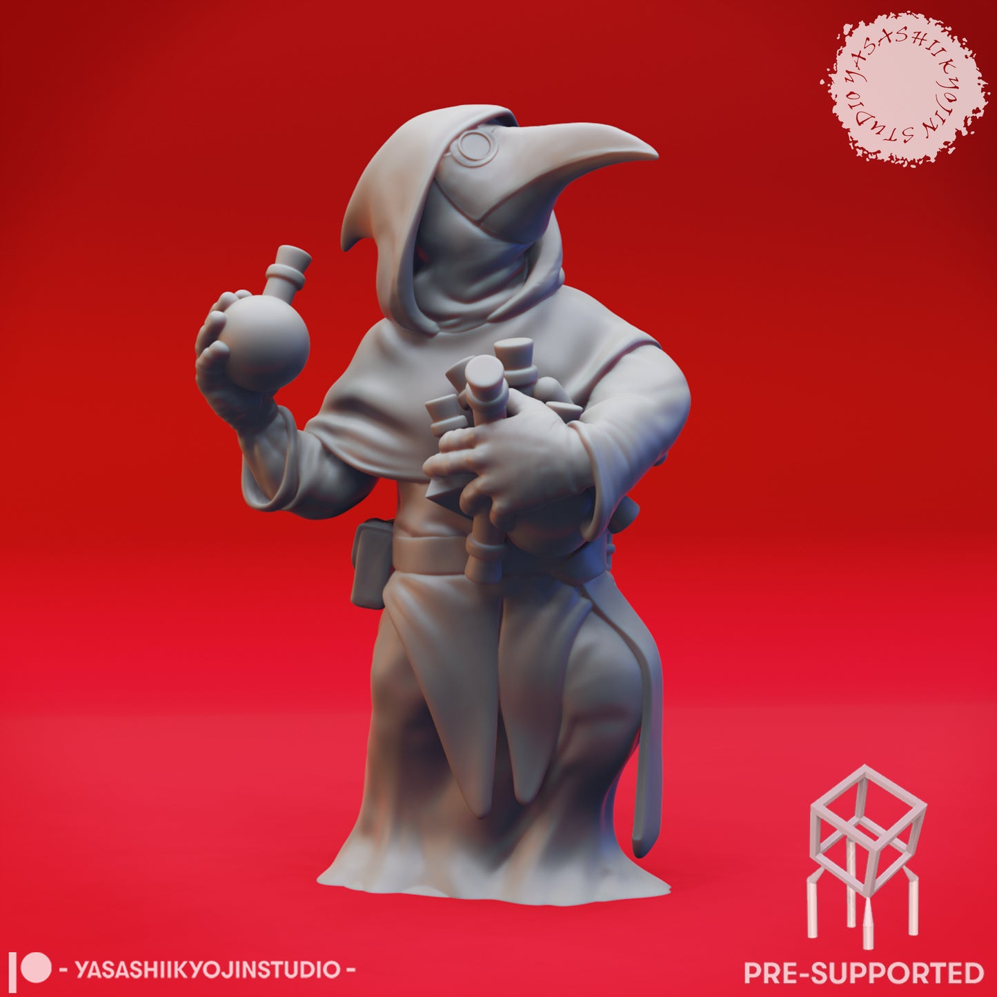 Plague Doctors - Tabletop Miniatures (Pre-Supported STL)