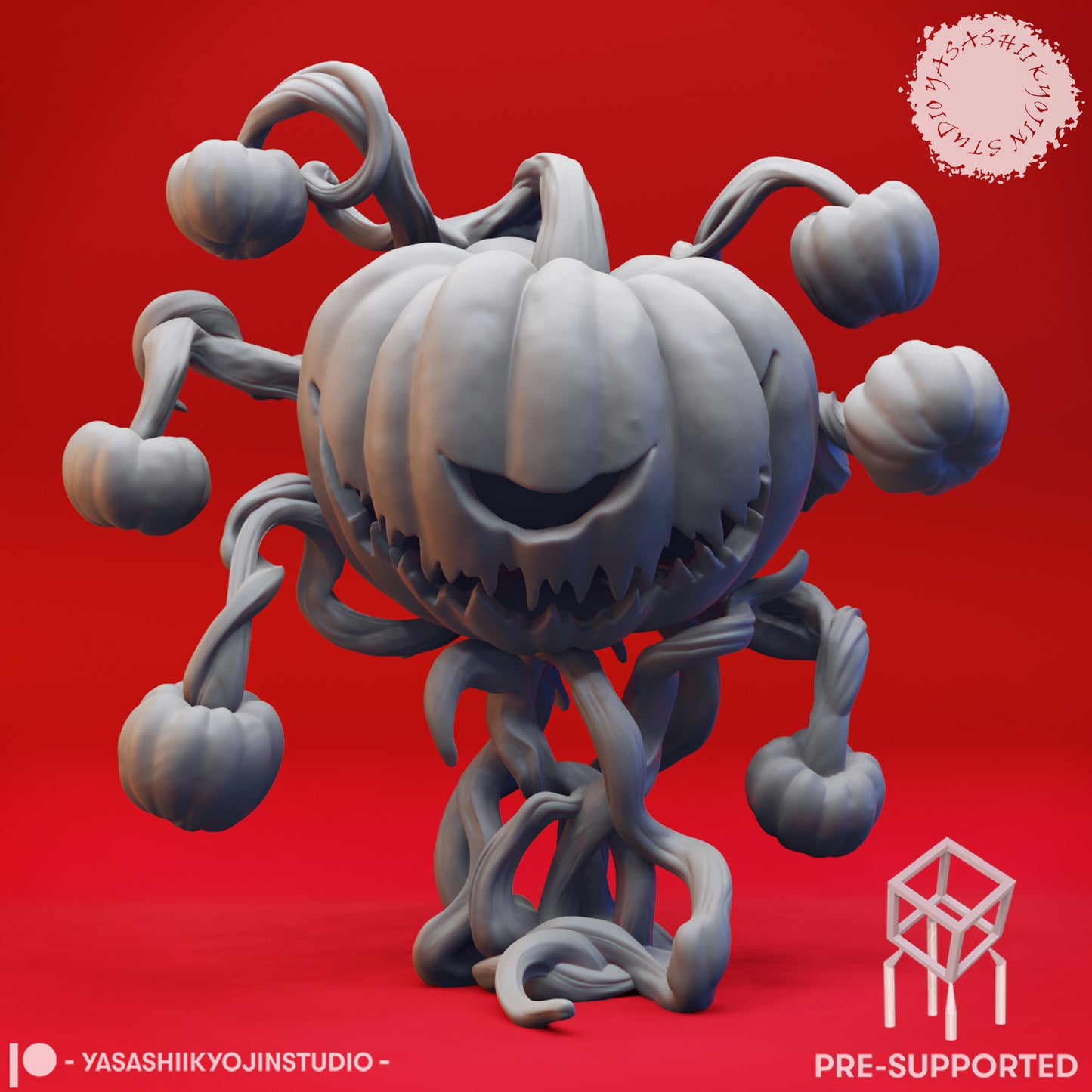 Pumpkin Beholder - Tabletop Miniature (Pre-Supported STL)